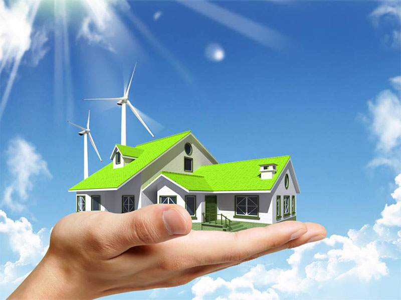 Green home construction with wind power turbines in Jacksonville FL